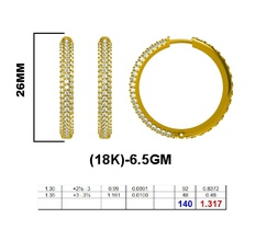bali-03 Schmuck schön diamond Runde Form Ohrring micro - Einstellung zurück jali Ohrringe 3d print model - Mito3D