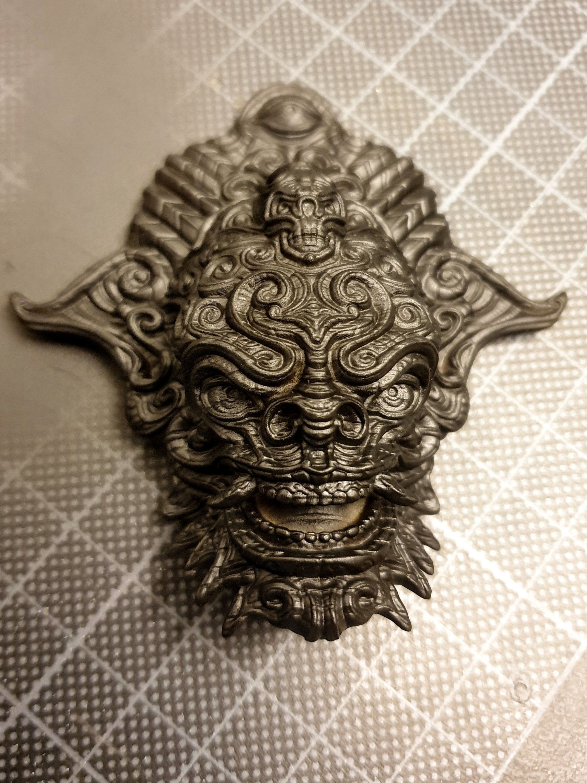 bali inspired mask art decoration design ornate symbol ancient statue sculptures 3D print model - Mito3D