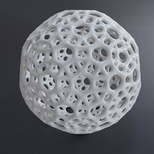 ball 3dprint Kunst abstract math Dekor Dekoration mathematische Form Interieur-design bedruckbar ist geometrische der Futurismus Loch 3d print model - Mito3D