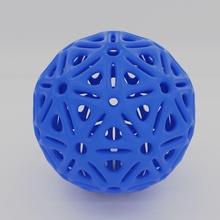 top delikleri sanat geometrik matematik matematiksel yuvarlak heykel küre örgü 3d print model - Mito3D