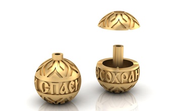 palla Gesù orecchini pendente gioielleria oro catena stampabile collana gioiello moda fascino braccialetto regalo ciondoli 3d print model - Mito3D