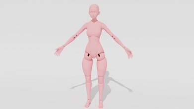 pelota articulado muñeca mujer figura personaje cuerpo divertido bjd unido niña juegos juguetes 3d print model - Mito3D