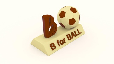 Balle modèle football Entreprise symbole équipement géométrique forme outil Jeu 3d imprimable apprentissage éducation gamins jouet Jeux jouets 3d print model - Mito3D