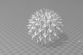 ball pattern games-toys virus toy deco geometric shape abstract design microbiology games toys other 3d print model - Mito3D