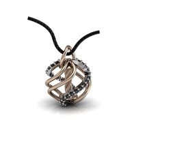 boule pendentif bijoux de la balle or le platine joyau d'argent mode femme conception 3d dame pendentifs 3d print model - Mito3D