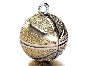 balle pendentif football basketball volley ball accessoire d'or classique mode sport fille femme collier beauté femelle brillant conception belle bijoux pendentifs 3d print model - Mito3D