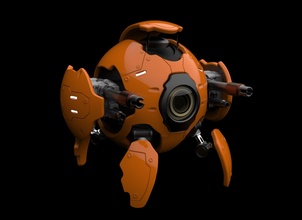 top rulo robot küre uzay oyun oyunlar oyuncaklar minyatürler figürinler aşırı izleme 3d print model - Mito3D