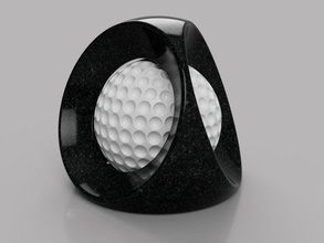 balle gefangen Kunst golf sport ball scheint Form Skulpturen 3d print model - Mito3D
