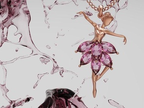 ballerina oro 3ddesign gioielleria argento diamante 3d 3dmodeling gemma design gioiello squillare Uniti d'America Canada render interni d 39 progettista ciondoli 3d print model - Mito3D