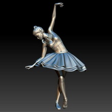 ballerine 2 in robe ballet sculpture dansant femme statue figurine danse femelle personnage art sculptures miniatures miniature activité fille 3dprint décor 3d print model - Mito3D