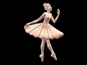 ballerine ballet danseur pendentif bébé collier fleurs or bijoux mignonne mignon pendentifs imprimable argent offrir prières colliers danse 3d print model - Mito3D