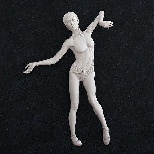 ballerina dancer ballet dancerballet dance woman art sculptures 3D print model - Mito3D