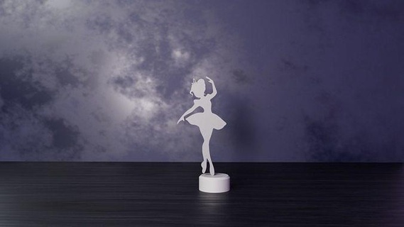ballerina dancer desk decoration house 3dprint home ballet 3d printing dancing girl character female dance art sculpture decor 3d print model - Mito3D