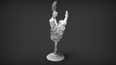 ballerine statue sculpter sculpture femelle art femme corps 3d cnc décoration sculptures 3d print model - Mito3D
