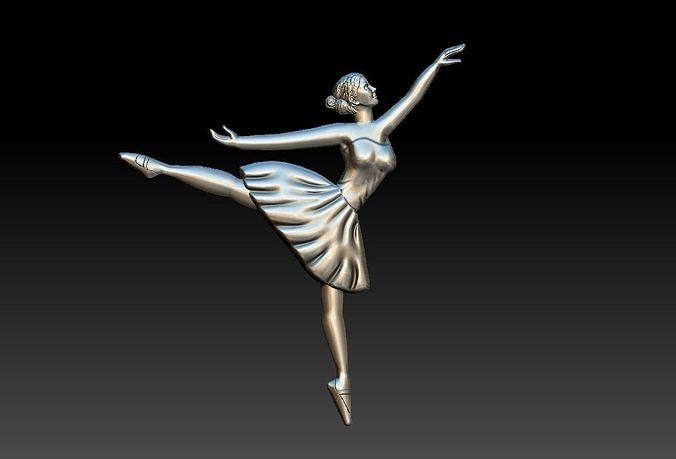 balé dançarino bailarina alívio fardo mulher boneca dançando tênis sapatilha silhueta menina dançarina música musica clássico dança dinamarquês solha joalheria 3D print model - Mito3D