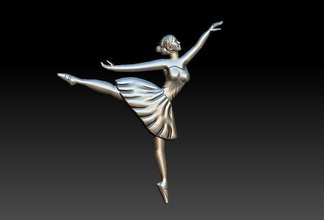 ballet dancer bailarina relief bale woman doll dancing sneaker sapatilha silhouette girl menina dancarina music musica classic dance classica danca plie jewelry 3d print model - Mito3D