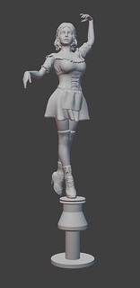 ballet maid outfit fashion dance young clothing classic art figure pretty sculptures 3d print model - Mito3D