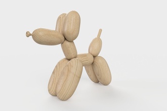 balloon dog wood health furniture nature traditional art mathematical 3d print model - Mito3D