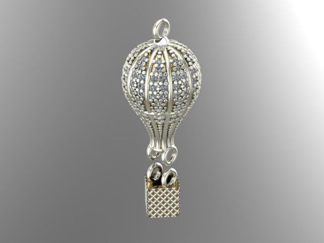 globo de aretes la joyería oro plata el platino diamante brillante boda piedras preciosas anillo 3D print model - Mito3D