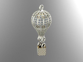 Ballon-Ohrringe Schmuck gold Silber Platin diamond brillant Hochzeit Edelstein ring Ohrringe 3d print model - Mito3D