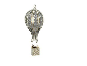 baloon pendant jewelry jewellery gold silver platinum diamond gemstone gems brillant ring earrings necklaces bracelet pendants 3d print model - Mito3D