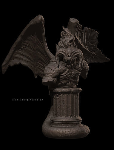 balrog matar señor anillos lotr estatua colección coleccionable busto monstruo arte esculturas 3D print model - Mito3D