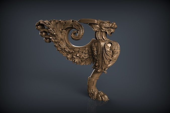 balaustra legna arte cnc arredamento barocco stl stile casa mobilia sculture 3D print model - Mito3D