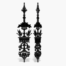 baluster pair of ornate candlesticks terralit orlean artlit balustrade spindle architecture fence palace exterior decoration mansion environment iron stairs vray molding cnc house decor 3d print model - Mito3D