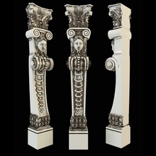 baluster cnc ornament pattern railings fences architecture stucco moulding relief banister column pillar small capitals decor face rack milling molding house 3d print model - Mito3D