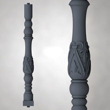 balaustre casa tallada decoración de la columna madera estaca las capitales columnas ortodoxia ortodoxa religión cnc art sculpure escultura modelo modelos 3d print model - Mito3D