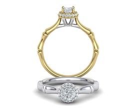 bamboo engagement ring unique design printable model n327 jewelry shining round stone halo usa canada cad israel asia gold luxury promise platinum diamond precious rings 3d print model - Mito3D