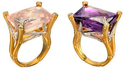 bambu anel jóias gem cocktail ratan gemas diamantes pedra preciosa diamante de casamento o engajamento anéis 3d print model - Mito3D