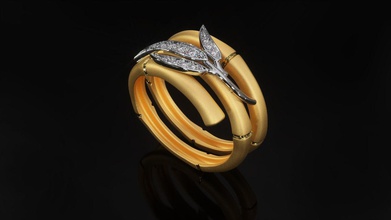 Bambus ring r br 0001 Schmuck genial Anhänger usa Kanada Europa engagement Hochzeit 14k design Mode Silber gold Juwel Kurven Ohrring bedruckbar ist Ringe 3d print model - Mito3D