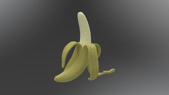 plátano modelo 3d alto calidad amarillo Arte esculturas 3d print model - Mito3D