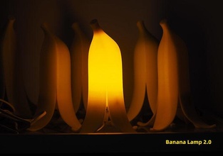 banane lampe actualisé Lampe nuit nature fruit aliments Jaune arbre déco décoration lumière décor maison éclairage 3d print model - Mito3D