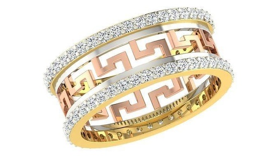 band01 Ton Gold Diamant Ring Schmuck Silber druckbar Engagement Hochzeit Juwel Sterling Mode engagem Ringe 3d print model - Mito3D