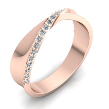 banda 13 joyería joya lujo platino anillo mujer precioso Boda oro plata imprimible diamante Moda anillos abultar colección brillante pie elegante cuero 3d print model - Mito3D