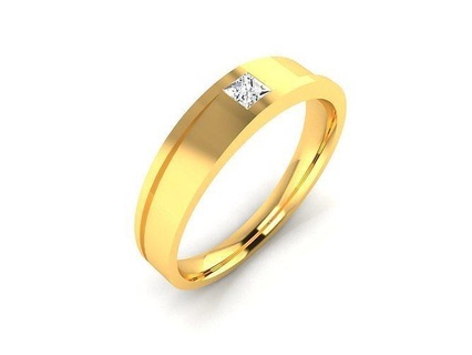 banda 3dm detalles joyería joya anillo oro diamante imprimible precioso lujo mujer eternidad casual Boda compromiso caballeros novio solitario anillos 3d print model - Mito3D