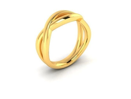 band 3dm render details jewellery jewelry ring gold diamond gem jewel printable precious luxury silver men gents groom eternity casual rings 3d print model - Mito3D
