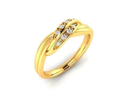 band 3dm render details jewellery jewelry ring gold diamond gem jewel printable precious designer luxury women eternity casual wedding engagement rings 3d print model - Mito3D