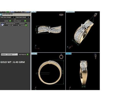 band 3dm render details jewellery jewelry ring gold diamond gem jewel printable precious luxury women eternity casual wedding engagement sterling rings 3d print model - Mito3D