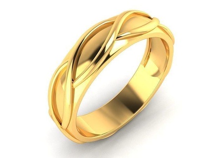band 3dm render details jewellery jewelry ring gold diamond gem jewel printable precious luxury women eternity casual wedding engagement men gents groom rings 3d print model - Mito3D