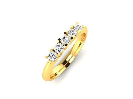 Band 3dm Einzelheiten Schmuck Ring Gold Diamant Juwel druckbar wertvoll Luxus Frauen Ewigkeit beiläufig Hochzeit Engagement Platin Ringe 3d print model - Mito3D