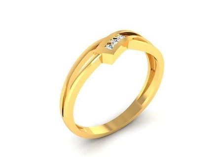 band 3dm render details jewellery jewelry ring gold diamond gem jewel printable precious cocktail sophisticated classy fancy shape wedding engagement women rings 3d print model - Mito3D