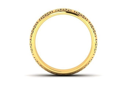 banda 3dm render detalhes céltico Casamento anel ouro jóias joalheria diamante gema jóia imprimível precioso eternidade casual noivado homens senhores noivo coquetel argolas 3d print model - Mito3D