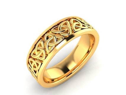 band 3dm render details celtic wedding ring gold jewellery jewelry diamond gem jewel printable precious luxury women eternity casual engagement men gents groom rings 3d print model - Mito3D