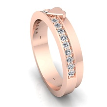 banda 42 joyería joya lujo platino anillo mujer precioso Boda oro plata imprimible diamante Moda anillos abultar colección brillante compromiso elegante 3d print model - Mito3D