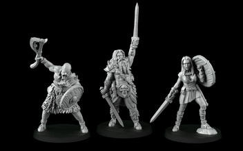 grup of barbarlar barbar mürettebat vikingler sakal minyatür fantezi balta viking kaptan macera zindan ejderhalar warhammer dokuzuncu savaş oyunu kız aksesuarlar oyunlar oyuncaklar oyun 3d print model - Mito3D