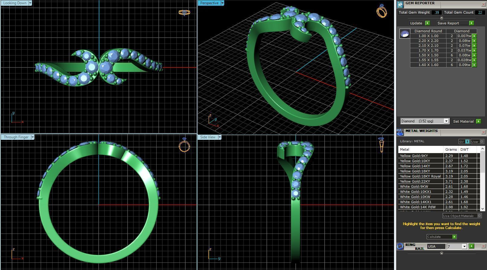 band design sku 002 jewelry wedding ring bridal rings 3D print model - Mito3D