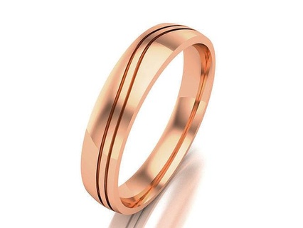 bande bague bijoux or imprimable brillant anneaux plaine luxe platine précieux engagement mariage unisexe 3d print model - Mito3D